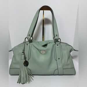 MCM Tote in Gorgeous Blue/Mint Green Tote Bag